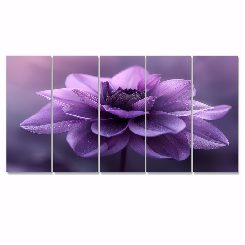 «Mauve Natures Nuance», impression d'art mural Dahlia, H 32 po x l 80 po