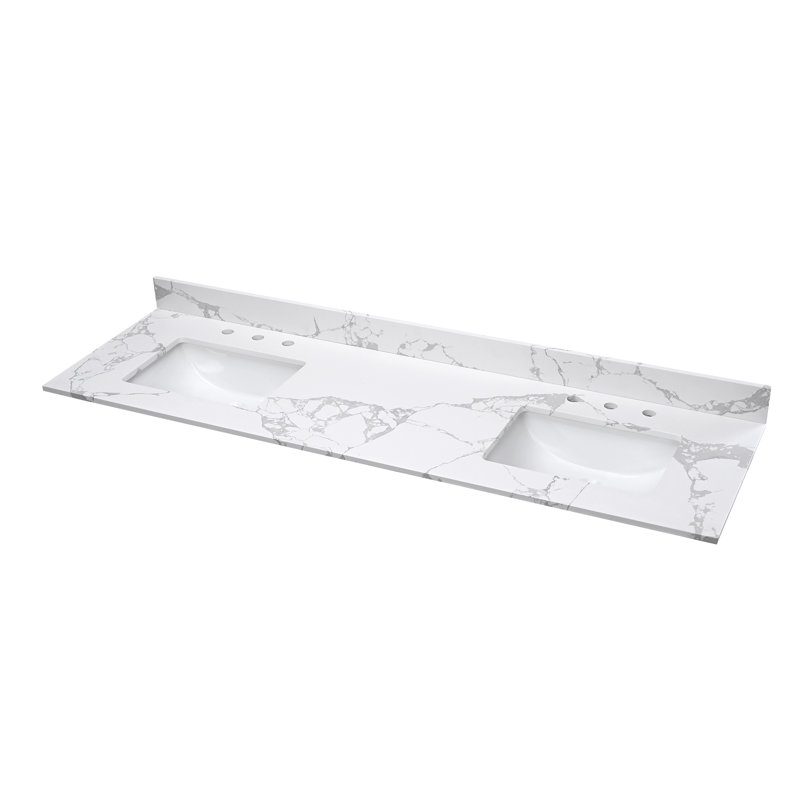 73'' Double Bathroom Vanity Top with Sink