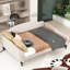Lit de jour moderne beige avec construction - Pieds stables et sans capitonnage