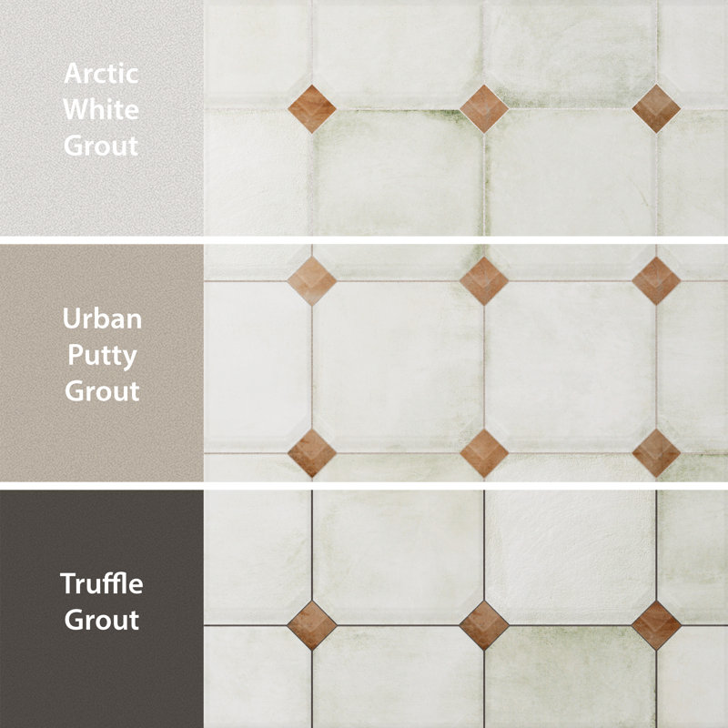 Laverton Octagon W/Taco 7-7/8 In. X 7-7/8 In. Porcelain Floor And Wall Tile, Light Beige/Bown
