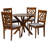 Ingalls Baxton Studio Sadie Modern Grey And Walnut Brown Wood 5-Piece Dining Set