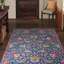 Tapis bleu en laine touffeté à la main Lancaster-31335052