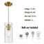 Modern mini Cracked Glass Cylinder Pendant Light Fixture Gold Kitchen Light
