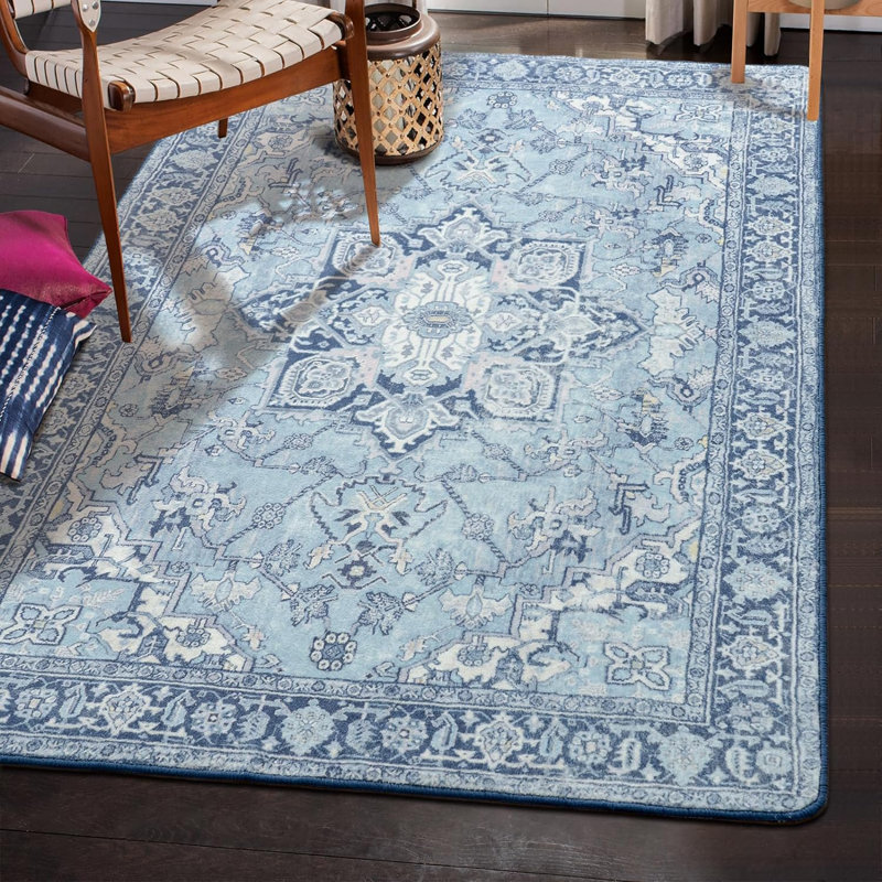 Tapis rectangulaire à usage commercial avec envers antidérapant Uswah, Rectangle 4 pi x 6 pi