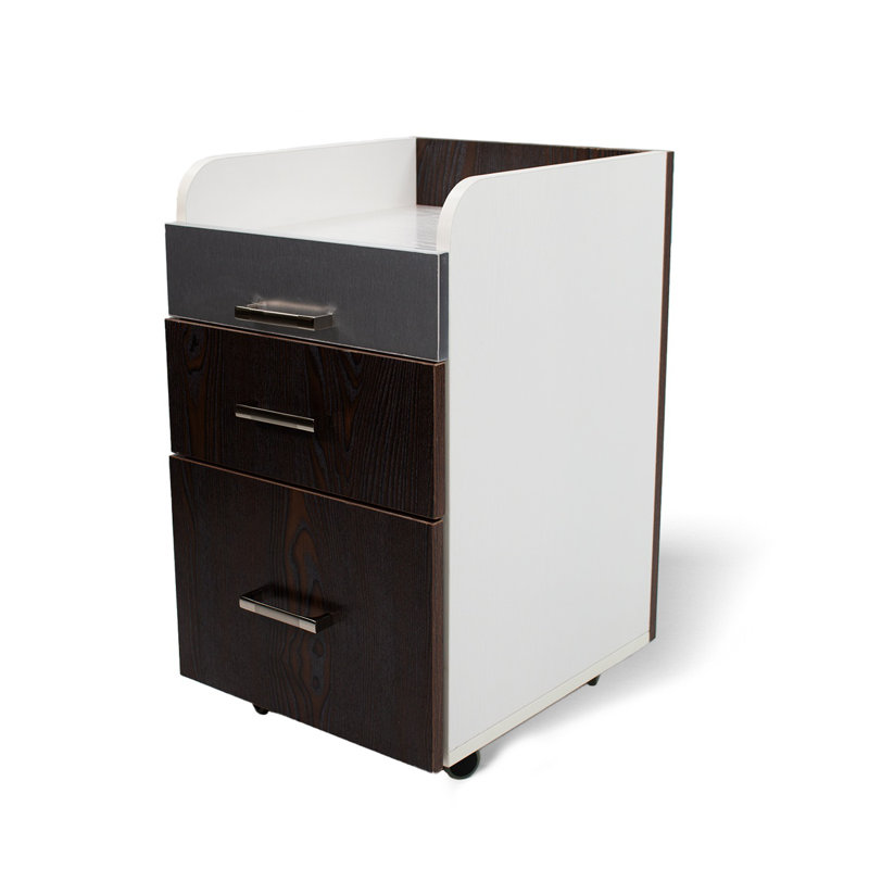 2 Drawer Storage Drawer, Dark Brown
