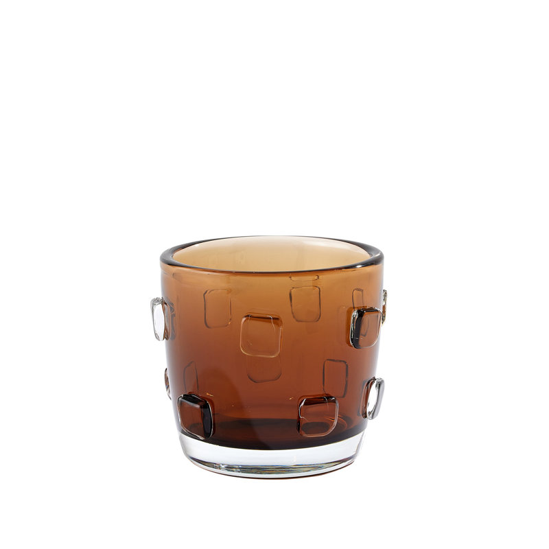 Ingot Vase-Plum-Sm, Amber