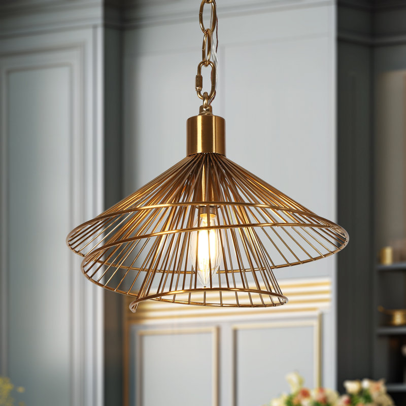 Luminaire suspendu géométrique à 1 lumière Grigor