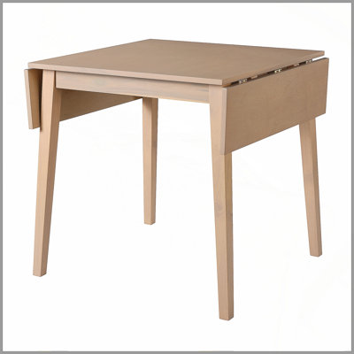 Table de salle à manger extensible de 29 à 45 po pour 4 personnes, table de cuisine pliante avec pieds en bois d'hévéa, table de salle à manger peu encombrante pour le salon, la cuisine, la salle à manger et le petit espace (table seulement)