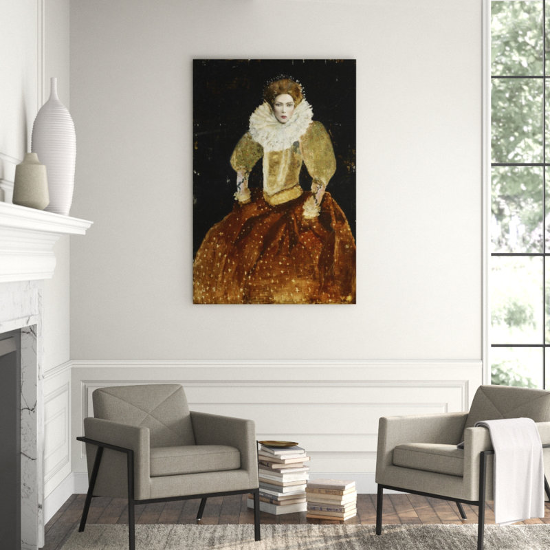 Lady In Waiting Print by Sarah Atkinson, Glass Coat, 60" H x 40" W