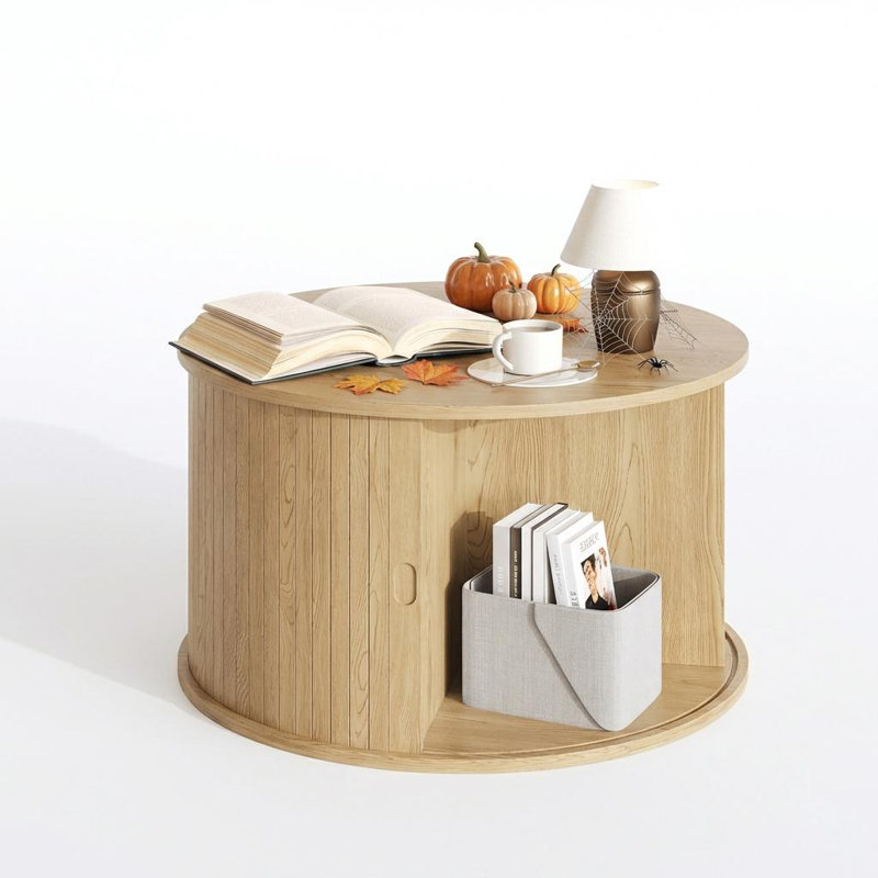 Coffee Table with Storage, Tan