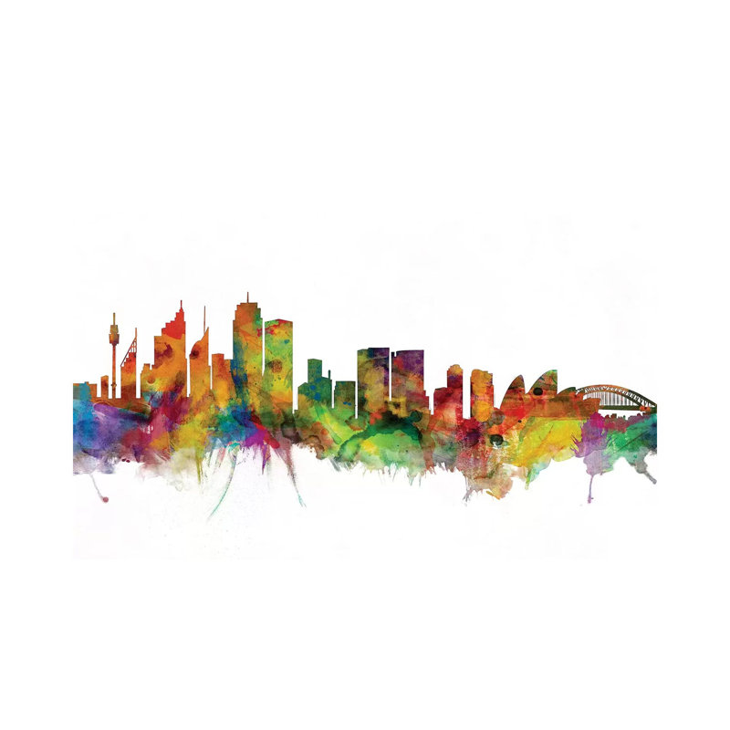 Sydney, Australia Skyline by Michael Tompsett - 1 Piece Wrapped Canvas Wall Art, 101.6 cm H x 66.04 cm W x 1.91 cm D