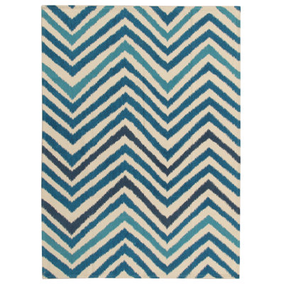 Troyes Chevron Cotton Hand Woven Dhurrie Set