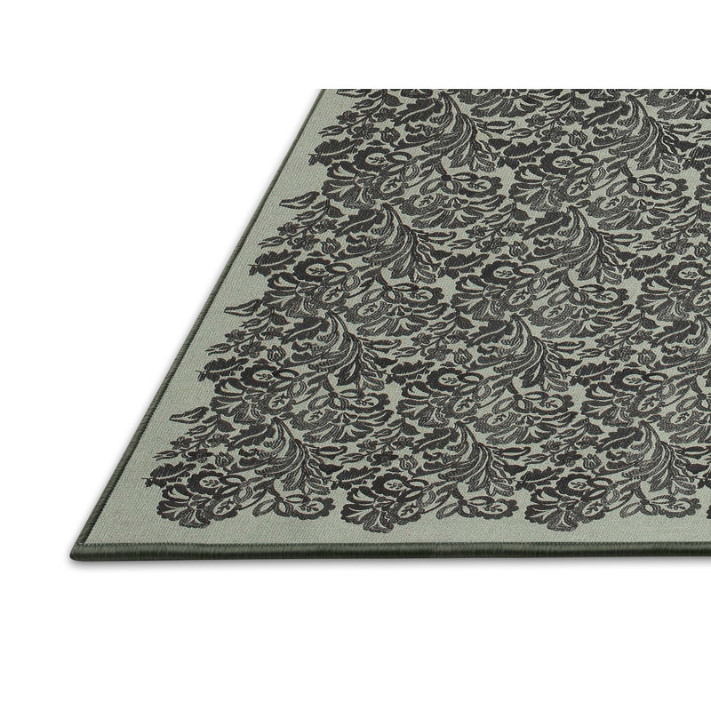 Tapis gris zone contemporaine, Rectangle 5 pi x 7 pi