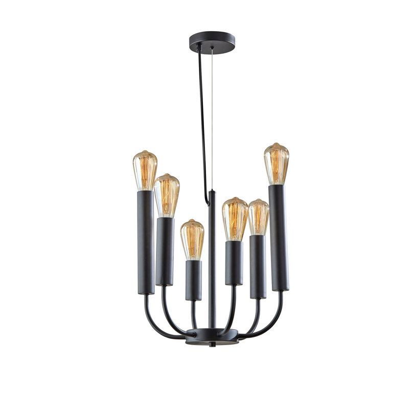 Luminaire suspendu unique à 6 lumières