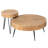 Kawan 2-Piece Modern Farmhouse Living Room Coffee Table Set, Round Nesting Tables-993722453
