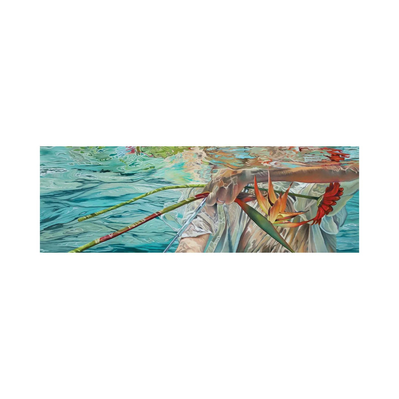 In A Strange Sea 1 Piece Wrapped Canvas Panoramic Wall Art, 30.48 cm H x 91.44 cm W x 3.175 cm D