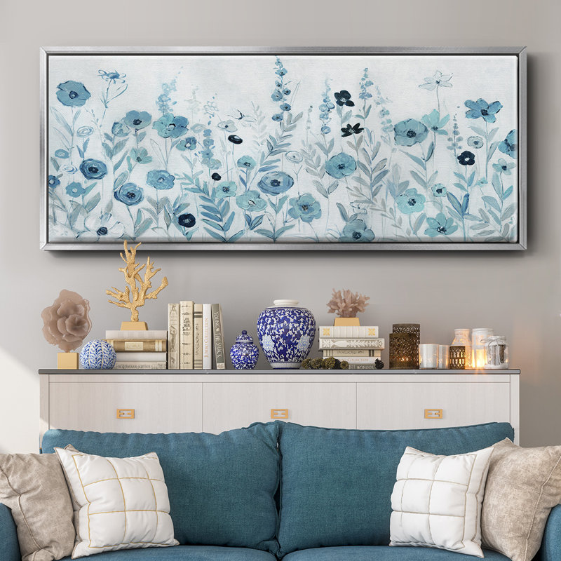 Endless Field of Blue - toile encadrée, H 24 po x l 60 po