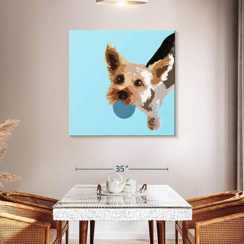 Brampt Rex On Light Blue, 39" H x 39" W