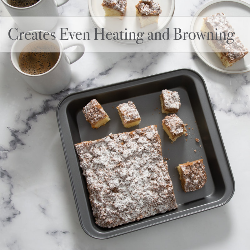 Grey Nonstick Carbon Steel Square Baking Sheet, 10.6" x 10"