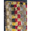 Tapis turc antique à motif damier