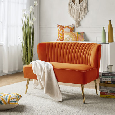 Euclid 47" Velvet 2-Seat Armless Loveseat