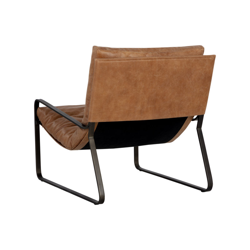Lounge Chair, Brown Genuine Leather