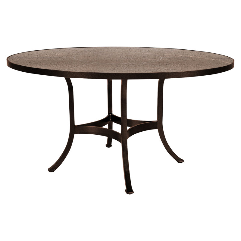 Outdoor Round Dining Table, Copper Creek, 42" W x 42" L x 29.5" H, Canyon Taupe