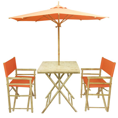 Ensemble bistro 3 pièces avec parasol Sinta