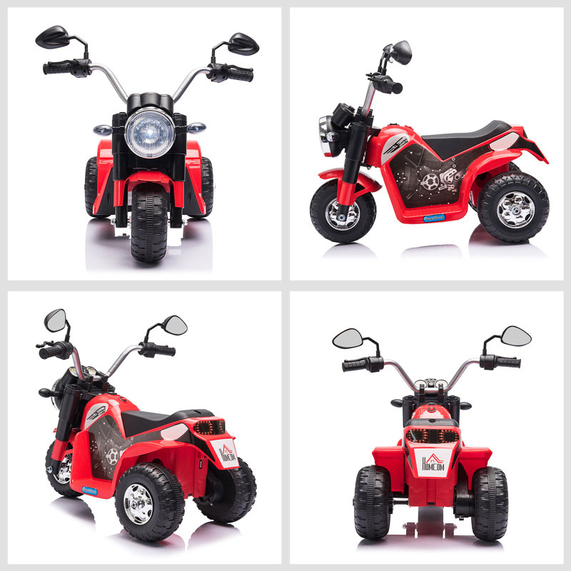 Red 6-Volt Kids Electric Ride-On Motorcycle