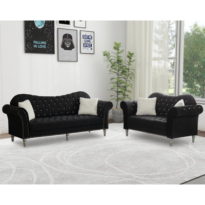 Heder 2 - Piece Velvet Living Room Set by House of Hampton