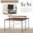 Square Metal Base Computer Desk