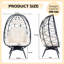Swivel Patio Lounge Chairs, Steel Rattan Egg Chair, Modern Patio Home