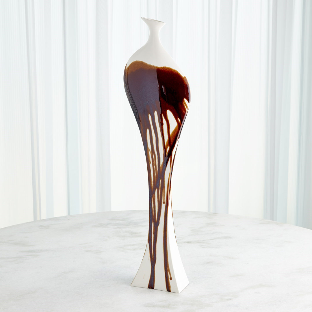 Curvy Handmade Ceramic Decorative Bottle Global Views