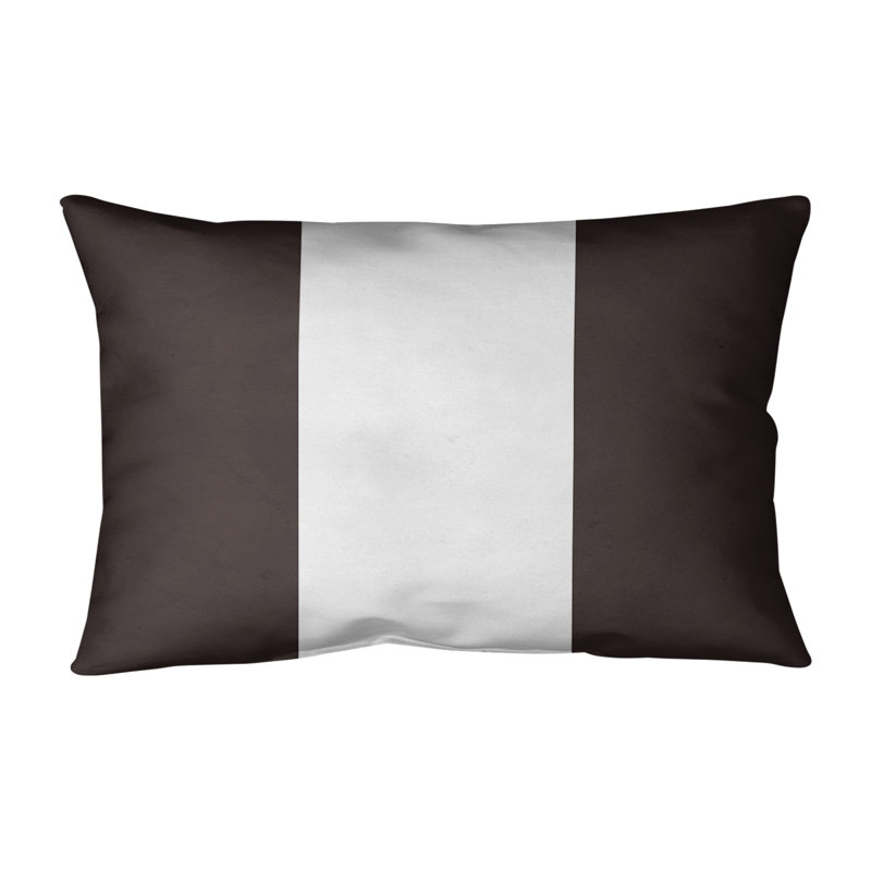 Coussin intérieur/extérieur, Brun / Blanc