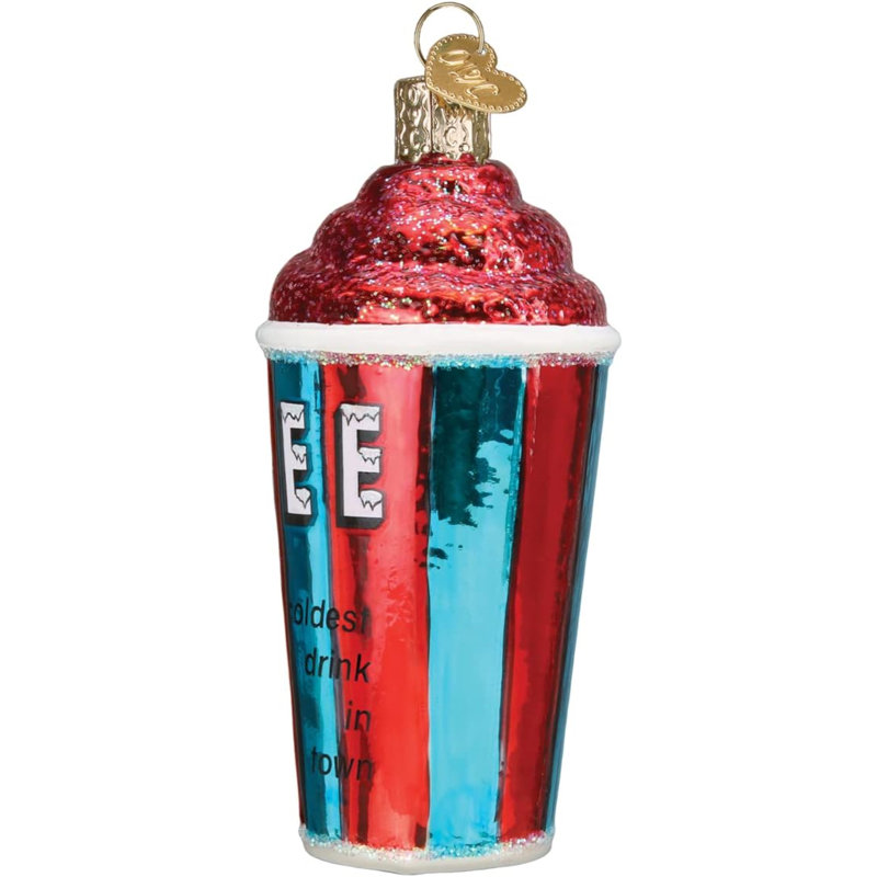 Handcrafted Glass ICEE Christmas Tree Ornament