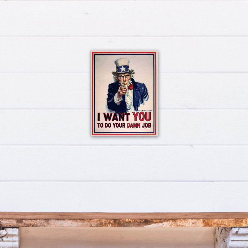 « oncle sam humour », impression sur toile tendue
