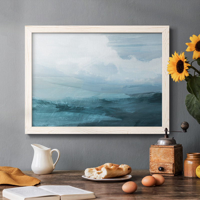 Toile tendue encadrée rustique Azure Rising IV, Cadre blanc, H 18 po x l 26 po x P 1,5 po