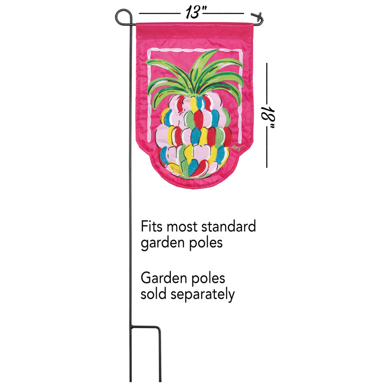 Drapeau de jardin en polyester à 1 face 6 pi x 1 pi Bissonnette