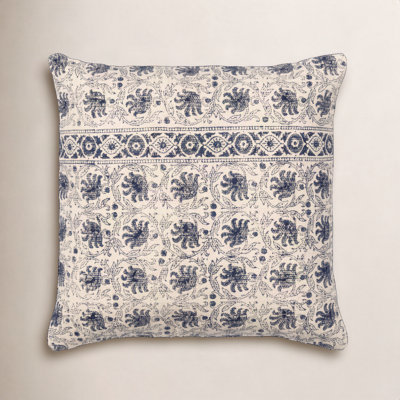 Sabra Floral Cotton Pillow Cover