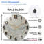 Horloge murale élégante en marbre blanc avec grands chiffres - horloge murale moderne en verre 12 po