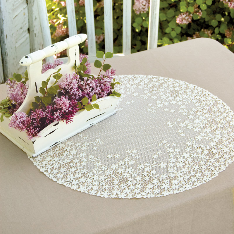 Napperon Camela Blossom 20 po, Blanc