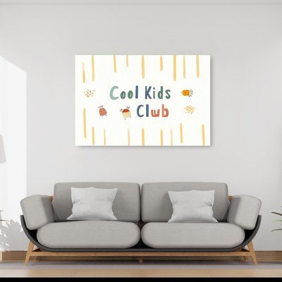 Cool Kids Club Abstract Colorful Modern Wall Art Print by Mathieu - Wrapped Canvas Print