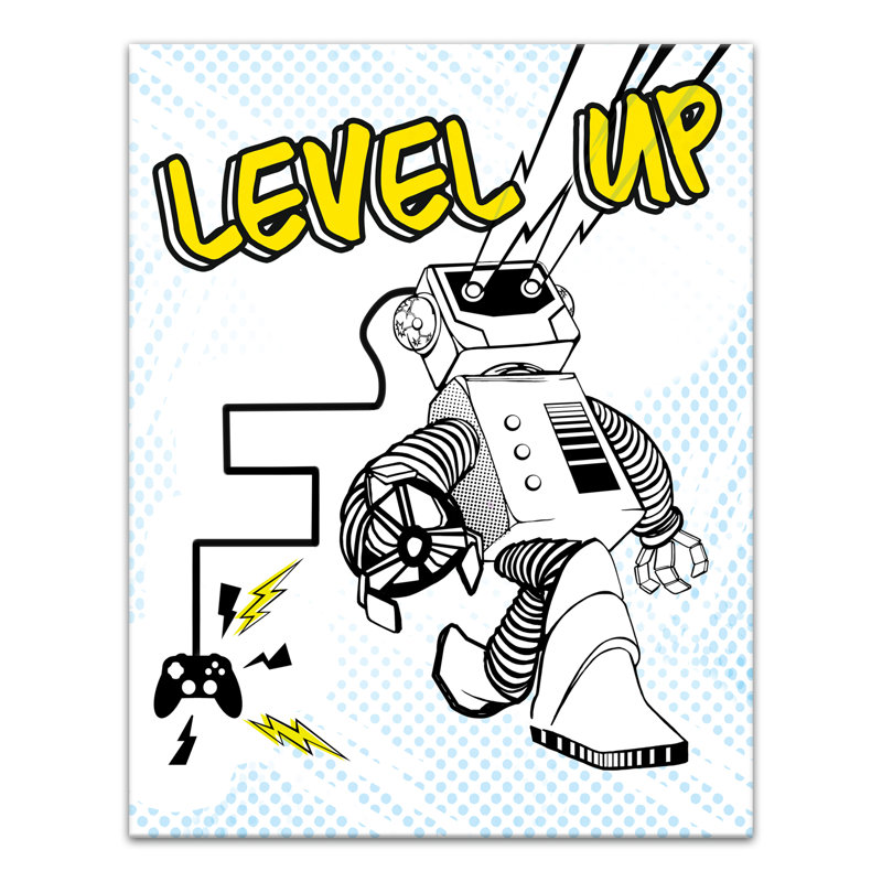 « robot gamer », art sur toile Billings, H 14 po x l 11 po x P 1,25 po