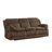 Roundhill Furniture Ardello Manual Reclining Sofa with Wide-Wale Corduroy Upholstery and Built-In Power Center, Chocolate