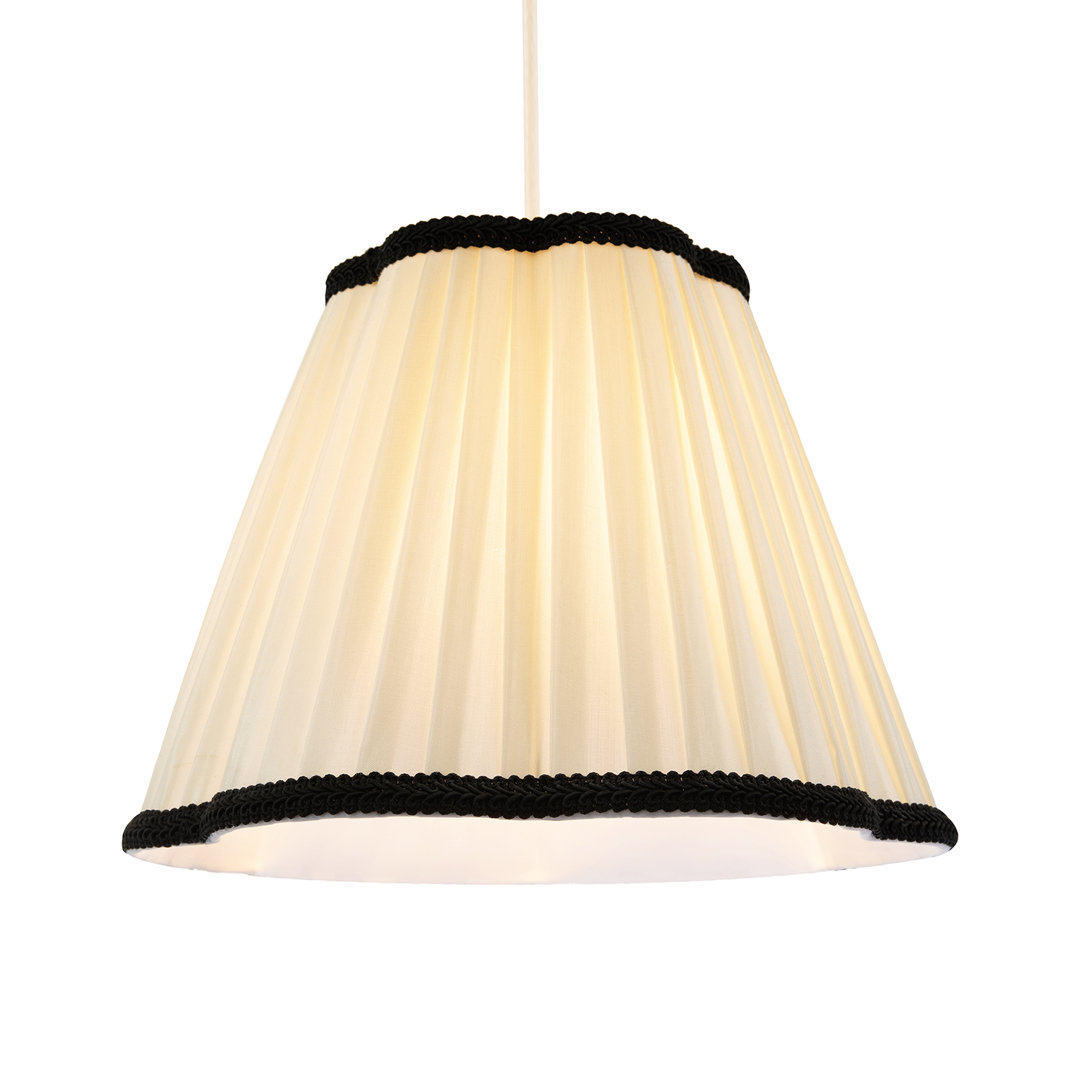 22cm H Fabric Empire Lamp Shade ( No Direct Attachment Method ) in White