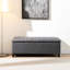 Dark Grey Linen Button- With Close Hinge, 47.5" For Rv, Window Bench, And Storage Of Books Silver Nails, Dorm, Shoe Changing Stool, Bedding-131256678