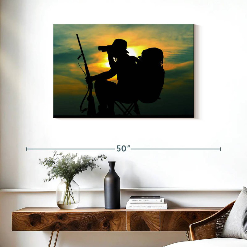 Hunter Scouting, 24" H x 36" W