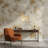 Abstract Wallpaper Cracked Gold Look Decorative Mural
