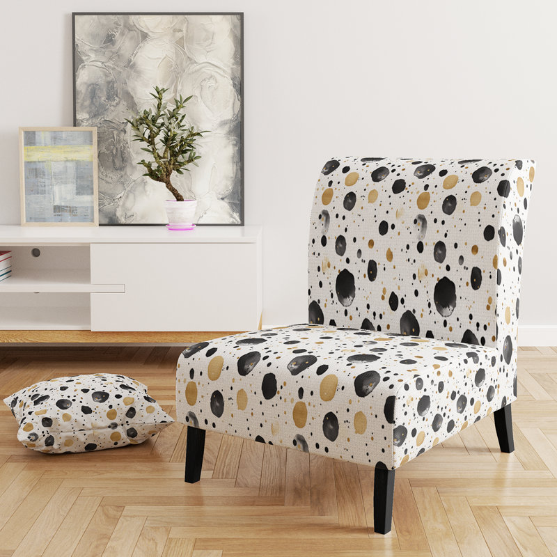 Fauteuil de chambre Modern Modern - fauteuil à bulles noir et doré, Pantoufle sans accoudoirs