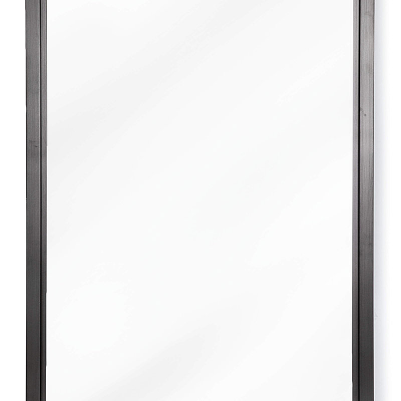 Malibu Metal Wall Mirror, Black